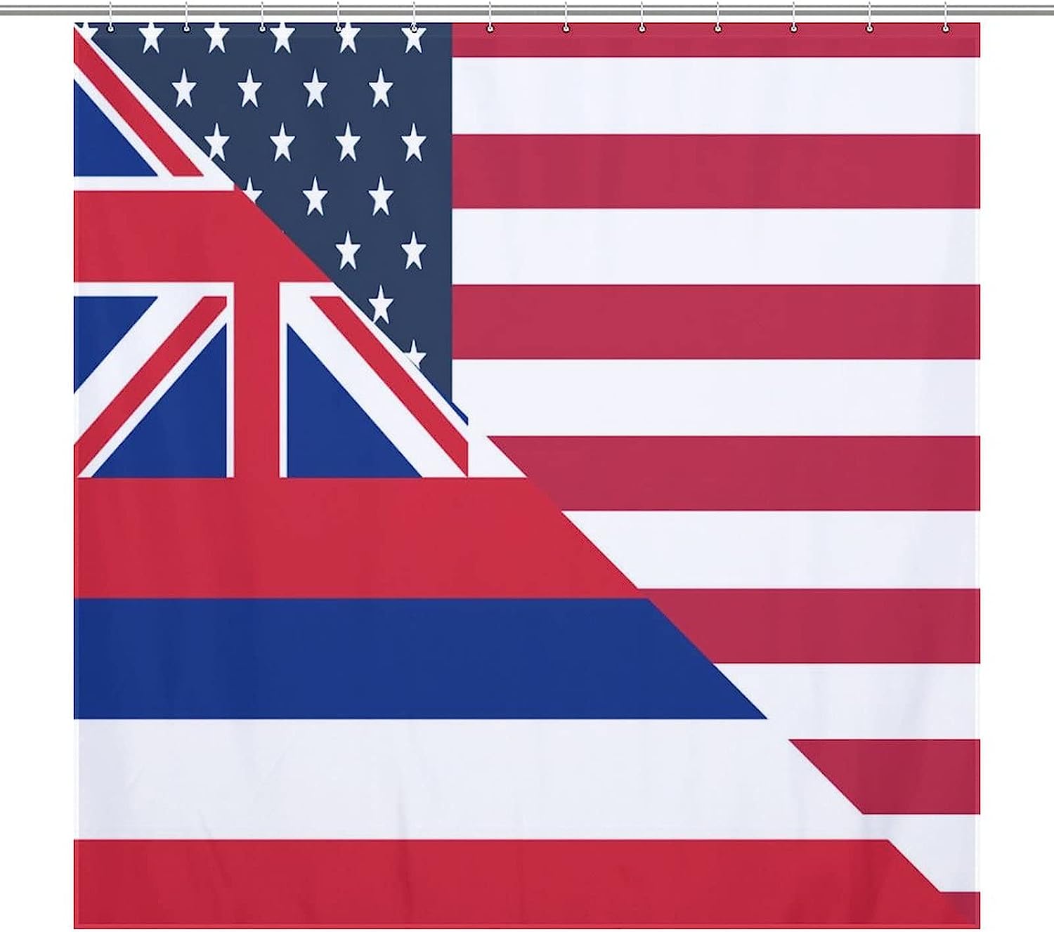 American And Hawaii State Flag Bath Shower Curtain For Bathroom Hotel Home Decor
