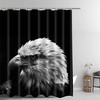 American Eagle Head Waterproof Shower Curtain, Wildlife Theme Artwork For Nature Lovers 