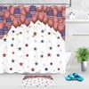 American Flag Confetti Gold Confetti Waterproof Fabric Shower Curtain for a Festive Touch