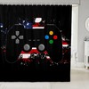 American Flag Modern Gamer Gaming Gamepad Shower Curtain for Boys Teens Sports Bathroom Decor