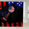 American Flag Retro Basketball Kids Shower Curtain for Fun Bathroom Decor