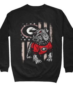 American Flag Vintage Georgia Bulldogs Shirt - Classic Apparel for Patriotic Fans