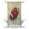American Football Printed Waterproof Shower Curtain For Bathroom Decorations