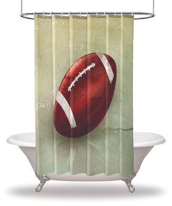 American Football Printed Waterproof Shower Curtain For Bathroom Decorations