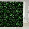 American Football Sports Ball Games Printed Shower Curtain For Your Kid'S Bathroom