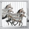 American Quarter Horse Art Print Shower Curtain Fabric For Your Bathroom