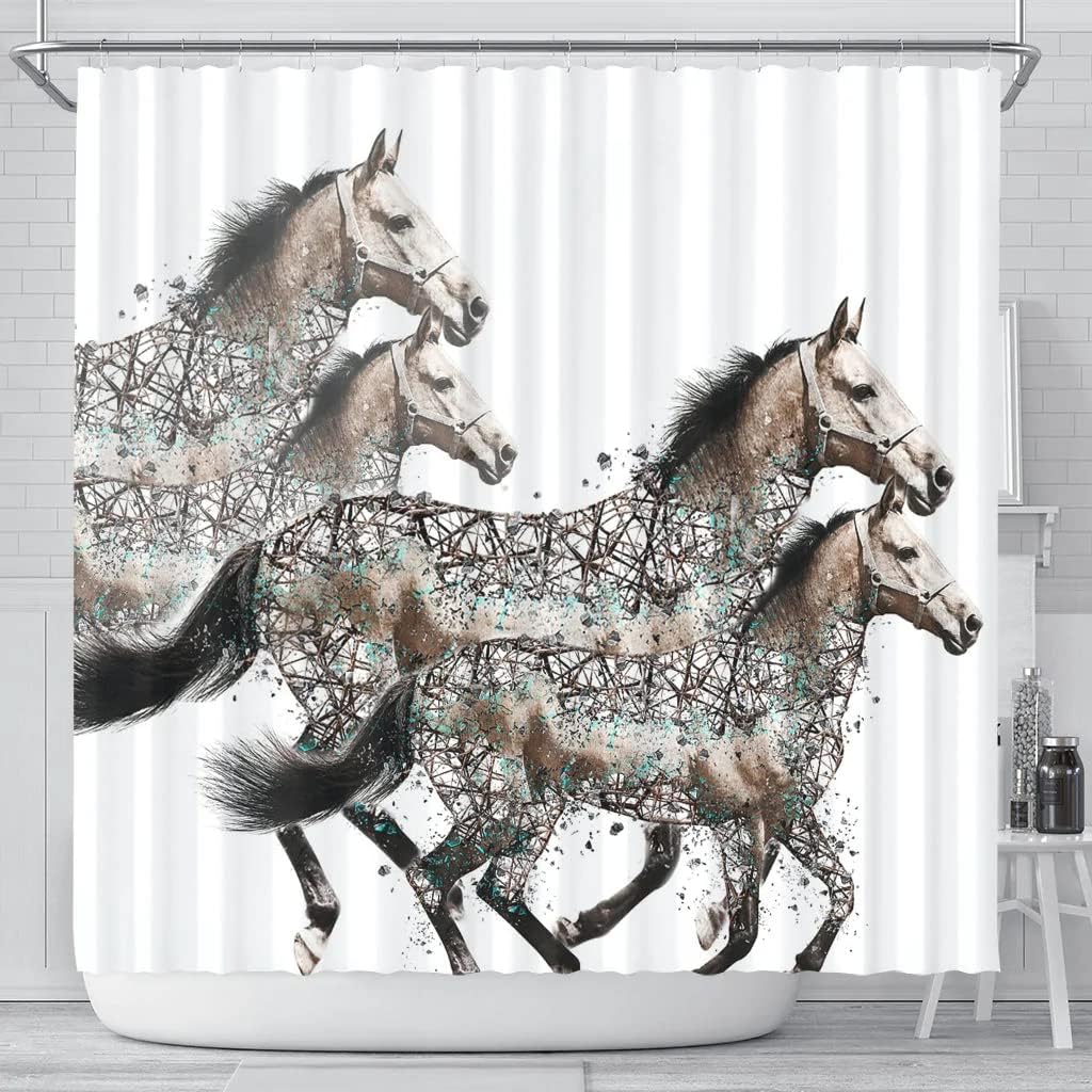 American Quarter Horse Art Print Shower Curtain Fabric For Your Bathroom