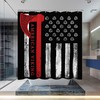 American Viking Flag Shower Curtain - Unique Bathroom Decoration