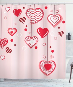 Amor Corazones Decoraciones Caramelo Ca±A Globos Decoracin Del Hogar Imagen Ducha Juego De Cortina Shower Curtain