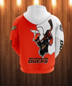 Anaheim Ducks Cartoon 3D Graphic Zip Hoodie - For Fans