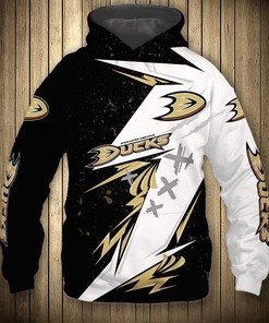 Anaheim Ducks Thunder 3D Design Pullover Hoodie - Ideal Gift For Fans