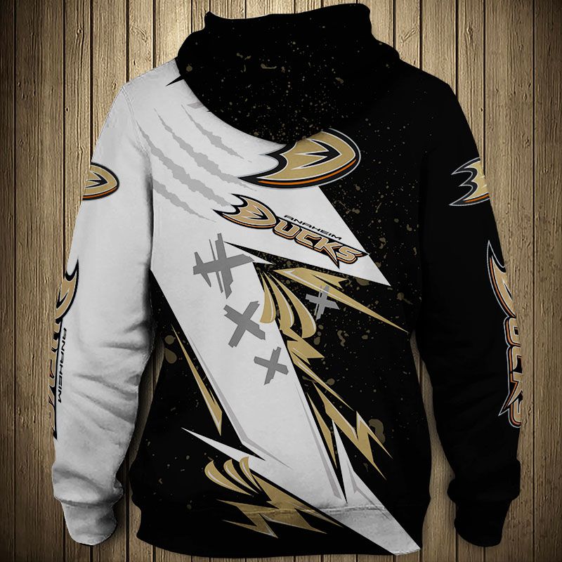 Anaheim Ducks Thunder 3D Design Pullover Hoodie - Ideal Gift For Fans