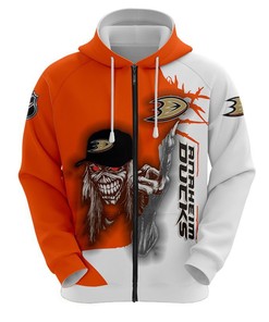 Anaheim Ducks Ultra-Death 3D Graphic Hoodie - Great For Halloween