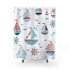 Anchor And Rope Shower Curtain For A Coastal Bathroom Decor, Beach-Themed Bathroom Accessories