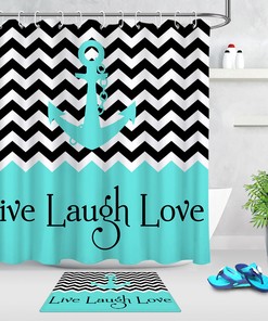 Anchor Motif Shower Curtain
