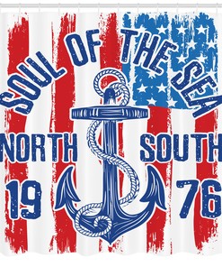 Anchor Shower Curtain For Nautical Bathroom Decor