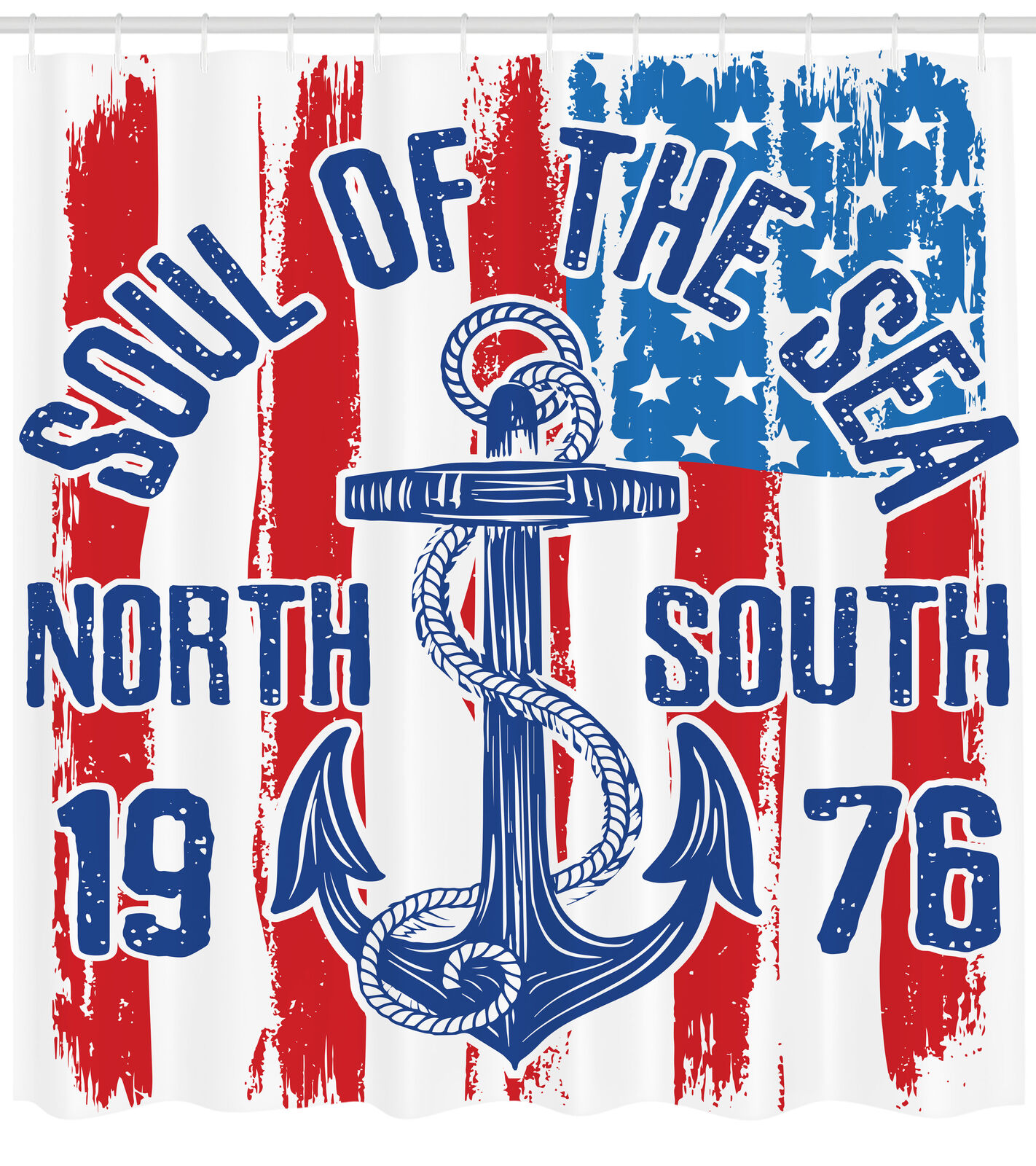 Anchor Shower Curtain For Nautical Bathroom Decor