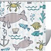 Anchor Walrus Fish Ocean Full Size Shower Curtain for Bathroom
