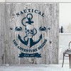 Anchor and Navy Skull Pattern Nautical Shower Curtain for Edgy Bathroom Decor