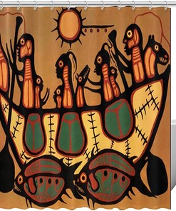 Ancient Sun Boat Ship Shower Curtain Designs for Bathroom