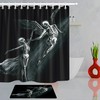 Angel Skull Dance Of Death Creative Bathroom Fabric Shower Curtain