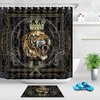 Angry Tiger Face Design Waterproof Fabric Shower Curtain For Bathroom