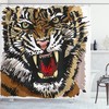 Angry Tiger Sketch Art Print Shower Curtain: Ideal For Modern Bathrooms