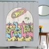 Animal Art And Meteor Art Shower Curtain For A Playful Bathroom
