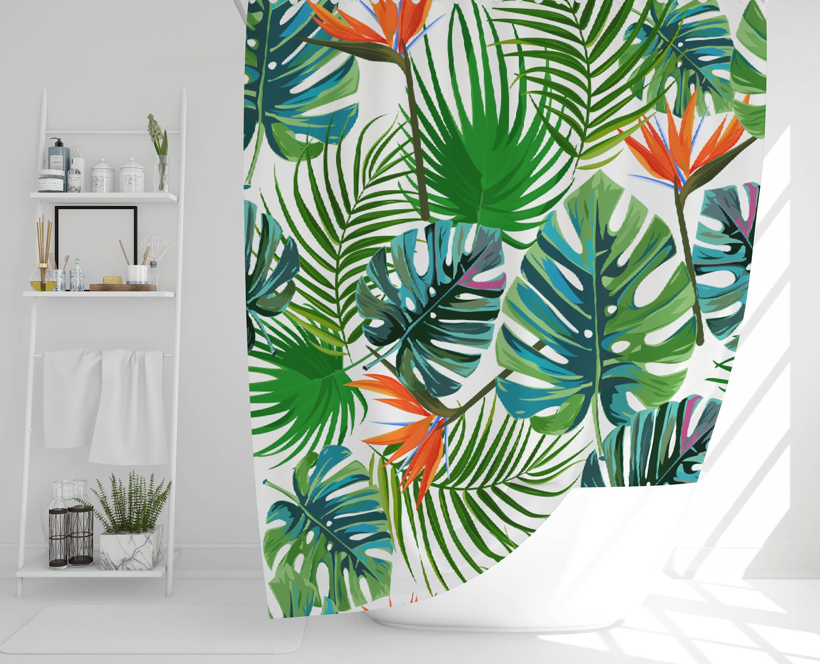 Animal Art Print Jungle Shower Curtain for Housewarming Gift