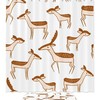 Animal Brown Deer Pattern Waterproof Shower Curtain For Bathroom