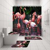 Animal Flamingo Jungle Pond Waterproof Shower Curtain Bathroom Decor