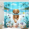 Animal Fun Shower Curtain With Teal Sea Ocean Theme For A Playful Bathroom