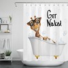 Animal Giraffe Bubble Bath Funny Get Naked Shower Curtain - Cute Kid'S Bathroom Decor