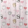 Animal Heart Balloon Cartoon Shower Curtain - Waterproof Bath Curtain by WELLDAY