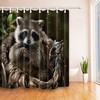 Animal Lovers' Dream Shower Curtain with Raccoons and Owls for a Nature-Inspired Look