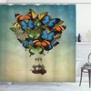 Animal Print Butterfly Shower Curtain - Perfect For A Spring Season Bathroom With Nature Prints