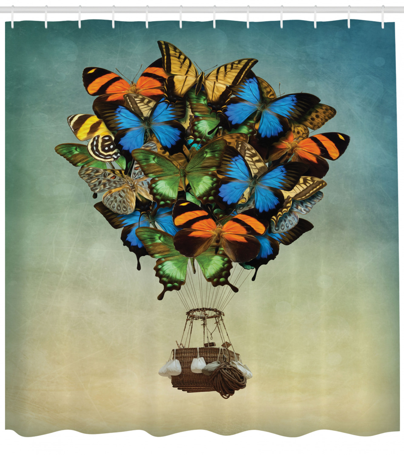 Animal Print Butterfly Shower Curtain - Perfect For A Spring Season Bathroom With Nature Prints - Image 4