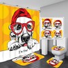 Animal Print Christmas Pet Dogs Print Shower Curtain For Bathroom Decor