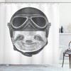 Animal Print Laziness Biker Shower Curtain For Bathrooms: A Trendy Addition