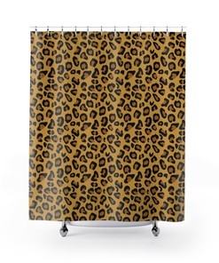 Animal Print Leopard Shower Curtain, Chic Bathroom Decor