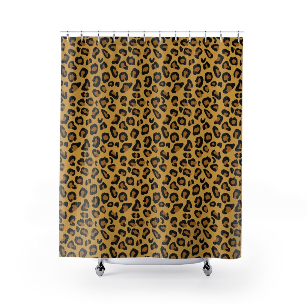 Animal Print Leopard Shower Curtain, Chic Bathroom Decor