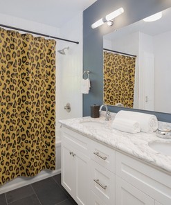 Animal Print Leopard Shower Curtain, Chic Bathroom Decor