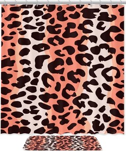 Animal Print Leopard Shower Curtain, Statement Bathroom Decor