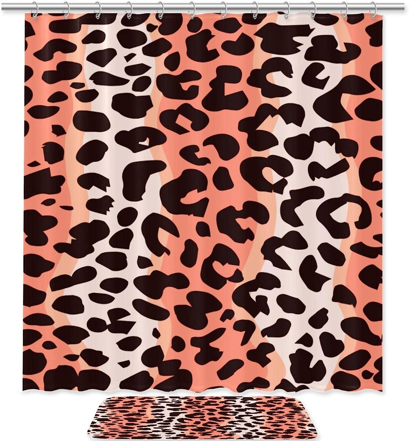 Animal Print Leopard Shower Curtain, Statement Bathroom Decor