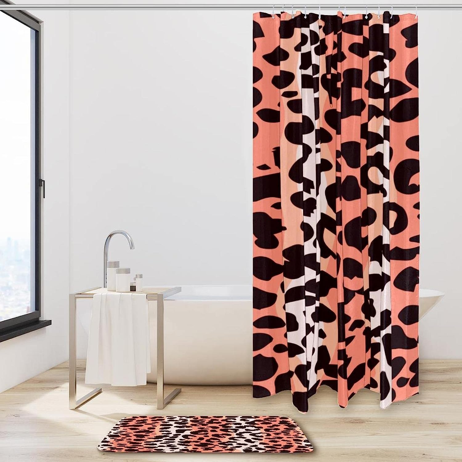 Animal Print Leopard Shower Curtain, Statement Bathroom Decor