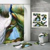 Animal Print Peacock Waterproof Fabric Shower Curtain