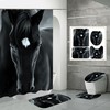 Animal Print Shower Curtain - Black Horse Steed Bathroom Decor