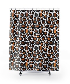 Animal Print Shower Curtain, Chic Bathroom Decor