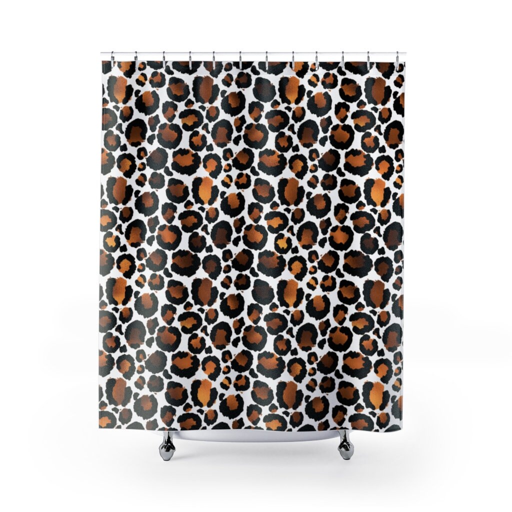 Animal Print Shower Curtain, Chic Bathroom Decor