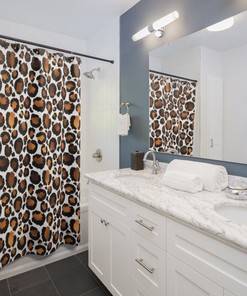 Animal Print Shower Curtain, Chic Bathroom Decor